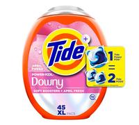 Tide Power PODs 2-in-1 Laundry Detergent Pods with Downy Soft Boosters, Lasting Freshness with April Fresh Scent, 45 Count