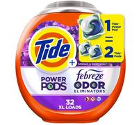 Tide Power Pods Laundry Detergent Pacs with Febreze 32 Count Spring & Renewal Scent Febreze Freshness with Odor Eliminators