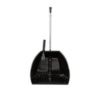 Tidee Red Gorilla Official - BIG with Short Black Plastic Rake Large Black Scoop Pan with Short Handle Wide Deep Dustpan for Garden Stable Home or Building Site
