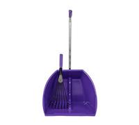 Tidee Red Gorilla Official - BIG with Short Black Plastic Rake Large Purple Scoop Pan with Short Handle Wide Deep Dustpan for Garden Stable Home or Building Site