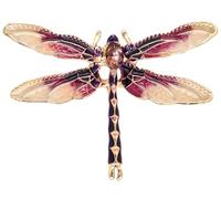 Tidefire Insect Brooch Crystal Bee Brooch Dragonfly Brooch Butterfly Brooch Pin Rhinestone Animal Pin Badge for Women (46661 Purple)