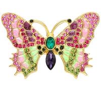 Tidefire Insect Brooch Crystal Bee Brooch Dragonfly Brooch Butterfly Brooch Pin Rhinestone Animal Pin Badge for Women (4856 Pink)