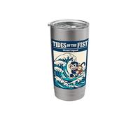 Tides of the Fist Ocean Legend Surfing Monkey Wave Stainless Steel Insulated Tumbler