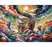 Tides Of Wonder 1000 Piece Jigsaw Puzzle,Educational Toy,Adults & Kids 14+,Home Wall Decor Sailing,Whimsical Challenge,Premium,Great Gifts,Stress Relief 38x26cm
