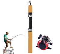 TIDES PISCHIERS AND RUBLES - WINTER RUBLES CREAM WATER TILLES | Compact ice combo, fishing rods and spool reel, portable connecting rod set for lakes, ice fishing rods