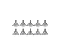 Tidevib 10 Pcs Clear PVC Suction Cups with M8 Thumb Screws and Nuts for Glass or Smooth Surfaces, 34mm/37mm/50mm