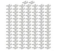Tidevib 100pcs for Stainless Steel Solar Panel Grounding Clip Set with Conductive Sheet Gaskets and Cable Clamps for Photovoltaic Roof, Ground and Shed Installations, Silver