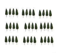 Tidevib 100pcs Model Trees 38mm Green Pine N Scale Train Railway Scenery Diorama Tree Set for Layouts