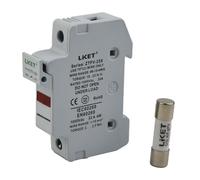 Tidevib 10x38mm gPV Fuse and Holder Set for Solar PV Systems, 1000V DC, 20A Rated, with LED Indicator, for String Protection, DIN Rail Mount