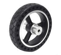 Tidevib 145x45 mm Solid Rubber Tires with Aluminum Alloy Rims, 5.5 Inch Robot Wheels for and Smart Cars, 6mm or 8mm Axle Fit, Low Noise Drive Wheels for Lab and Floor Use(6mm)