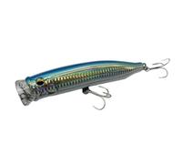 Tidevib 150mm Floating Fishing Lure 58g Topwater Hard Popper Bait with 3D Eyes Stainless Steel Wire and Treble Hooks for Saltwater Surf Casting Tuna Dorado Striped Bass Roosterfish