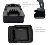 Tidevib 18V to 20V Battery Adapter for Parkside X20V Team Tools, Compatible with BL1815 BL1820 BL1830 18V Lithium-Ion Batteries (Black)