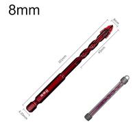 Tidevib 1Pc Four-Edged Serrated Eccentric Drill Bit, High Hardness Hexagonal Shank, for Thread Cutting, 6mm/8mm/10mm/12mm