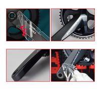 Tidevib 2 Pack For Bicycle Crank Protector Stickers for SRAM, Shimano, 3T, Tiagra, R8000, R7000, R9100, R9000 Models - TPH Film, 166x59mm to 187x61mm