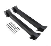 Tidevib 2 Pack Gazebo Wooden Pavilion Bracket Oblique Support Rod, Metal Diagonal Pole Kit Outdoor Structure Stability, Black 42.8x33.2cm