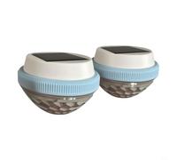 Tidevib 2 Pack Waterproof Solar Floating Lights for Pool, for Auto On/Off LED Decorative Lanterns(Warm+Colorful-2pack)