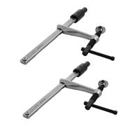 Tidevib 2-Pack Woodworking Bench Dog Clamp, Quick Acting Hold Down Desktop Clip for 16mm Holes, 160mm Max Clamping Range, Metal, Silver/Black