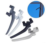 Tidevib 2 Pieces Replacement Kit for Window Handles External Push Type Suitable for Right and Left Hand Use on Windows and Sliding Doors with Strong Locking Design (Gray)