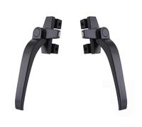 Tidevib 2 Pieces Replacement Kit for Window Handles External Push Type Suitable for Right and Left Hand Use on Windows and Sliding Doors with Strong Locking Design (Black)