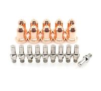 Tidevib 20-Piece Plasma Cutting Consumables Set, KP2842-1 Electrodes and KP2842-2 Nozzles for LC25 Plasma Torch, Copper, PT-31XL Interface