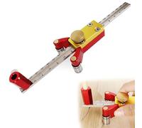 Tidevib 3 in 1 Wheel Marking Gauge and Scriber Tool, Adjustable Parallel Line Drawing Tool for Woodworking, DIY, and Industrial Drawing