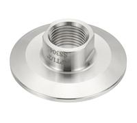 Tidevib 304 Stainless Steel Tri-Clamp Adapter, 2 Inch NPT 1/2 Female Thread with 64mm Ferrule, Sanitary Quick-Release Fitting for High-Purity Piping Systems