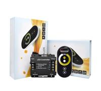 Tidevib 30A 6-Key Touch RGB LED Strip Controller with 24G RF Remote, Full Color Dimmer for DC 12V/24V, Iron Shell Design