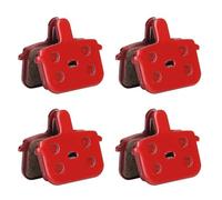 Tidevib 4 Pair Resin Semi-Metallic Bicycle Disc Brake Pads for Mountain Bike, 34x29x4mm for Shimano BR-M445/BR-M446/BR-M375