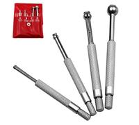 Tidevib 4-Piece Telescopic Bore Gauge Set, Adjustable Inner Diameter Hole Measuring Tool with Knurled Lock for Micrometer or Caliper