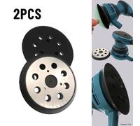 Tidevib 5-Inch 125mm 8-Hole Random Orbital Sander Dust Extraction Pad Disc, 2-Pack, for Most Sanders