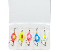 Tidevib 5 Pack Trout Master Double for Spin Spoon Lures, 3g and 4g Zinc Alloy Spinner Baits with Forward Center of Gravity, Long Cast Artificial Bait Trout in Freshwater