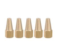 Tidevib 5-Piece Copper Acetylene Brazing Nozzles Set for H01-2 Oxy-Acetylene Welder, M6 Thread, Sizes 1# to 5#, for Metal Cutting, Heating and Jewelry Welding