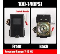 Tidevib 70-110PSI Heavy Duty 26A Pressure Switch Control Valve for Air Compressor and Air Pump, Single Port Connection Manifold