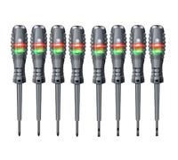Tidevib 8-Pack Voltage Detector Pen with Slotted and Cross Bits, Non-Contact AC Voltage Tester for Live/Neutral Wire and Line Breakpoint Detection
