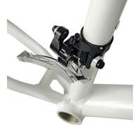 Tidevib Aluminium Alloy Road for Bike Front Derailleur 2x7-11 Speeds Pull-Down Design, Includes 31.8mm 34.9mm Clamp Adapter for Max 56T Chainring