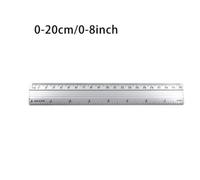 Tidevib Aluminum Alloy Straight Ruler with Protective Scale, Dual Metric and Imperial Measurement for Engineers and Drawing, 15cm/20cm/30cm