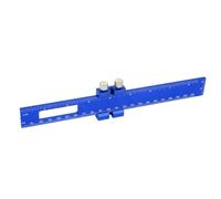 Tidevib Aluminum Alloy T-Type Scribing Ruler with Dual Metric and Imperial Scales for Woodworking and Carpentry, Blue, 8 in (210mm)