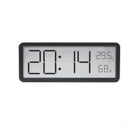 Tidevib Bedside Alarm Clock LED Digital Display showing Temperature and Humidity Large Face Desk Clock for Heavy Sleepers UK(Black)