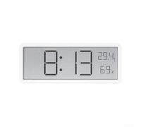 Tidevib Bedside Alarm Clock LED Digital Display showing Temperature and Humidity Large Face Desk Clock for Heavy Sleepers UK(White)