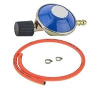 Tidevib Brass 30mbar Camping Gas Regulator for Campingaz 901 904 907, Adjustable Valve with 4ft Hose and Clamp(B)