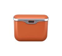 Tidevib Car Trash for Can Storage Bin, Waterproof ABS Organizer for Seat Back, for Door or Console Mount, for Dual Purpose Bin with Snap-On Clips, 16x13x7.5cm, Black/for Orange/Beige/Gray/Pink
