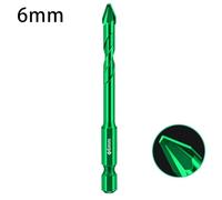 Tidevib Carbide Triangle Drill Bit Set for Glass, Tile, and Rock, 6mm/8mm/10mm/12mm, 90mm Length, 1/4-Inch Hex Shank, Dry or Wet Use