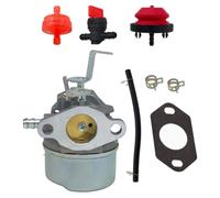Tidevib Carburetor Kit for Snow Blower Engines 632107A 640084A HS50 HSK40 HSSK40 LH195SA OHSK110 Including Fuel Filter Pipe Valve and Installation Gasket
