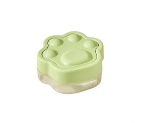 Tidevib Cute Cat Paw Ice Cube Maker with Lid, Stackable Easy Release(Green)