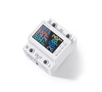 Tidevib Digital Energy Meter with LCD Display, AC 170-300V Voltage and Current Monitor, WiFi APP Remote Control for Rail Mount, White