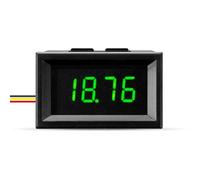 Tidevib Digital Voltmeter 0-33V DC, 036-Inch 4-Digit LED Display with Three-Wire Connection and True Zero-Voltage Measurement for Power