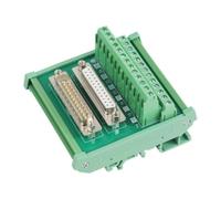 Tidevib DIN Rail Mount DB25 Male and Female Terminal Block Adapter Module, 25-Pin for Breakout Board, 07A, 500V AC