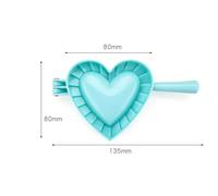 Tidevib Dough Press Dumpling Maker with Heart, Butterfly and Flower Molds for Homemade Ravioli and Pie Making in Blue