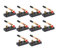 Tidevib Educational Type Switch Set 10 Pack, SPST and SPDT for Electrical Circuits, Safe Power Supply Design for Student Laboratory Learning(Copper)