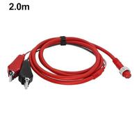 Tidevib Electric Fishing Reel Power Cord 2m/2.5m Pure Copper Wire with Large Alligator Clips for Daiwa 500MJ Saltwater Fishing Reels Black Red PVC Sheath